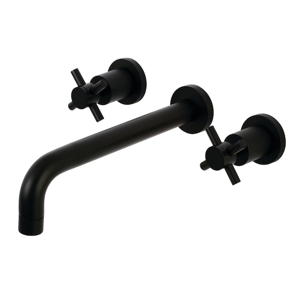 Roman Tub Faucet, Matte Black, Wall Mount